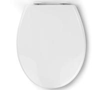 Sedile WC copriwater universal, Urea-Formaldeide Chiusura Ammortizzata tavoletta wc con Sgancio Rapido a un Pulsante, facile da montare, Materiale Antibatterico a Fissaggio Superiore, a Forma di O