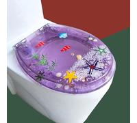 Sedile WC,Copriwater Universali O/U/V Forma,Copri Water Tavolette Coperchio Water,Muto Tavoletta WC Bagno in Resina Antibatterico Décoration Toilettes,Chiusura Rallentata ASSE WC I,42cm*36cm