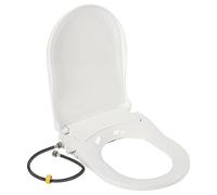 Sedile WC D-type Bidet Toilet Seat & Bidet integrato G 1/2", doppio ugello, rimovibile, bianco