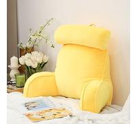 sedile WC, Extra large con supporto for collo/braccia memory foam triturato extra riempito, ideale for for la schiena, letto, giochi, lettura(Lemon Yellow)