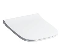 Sedile WC Keramag Smyle Slim con rivestimento, sandwich, antibatterico, cerniere QuickRelease, bianco, con chiusura ammortizzata - 500.688.01.1