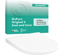 Sedile WC Hansgrohe EluPura Original S, con coperchio, bianco, SoftClose, Qui...