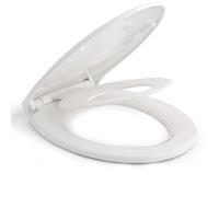 Sedile WC, HIMIMI Copriwater per Famiglia con Chiusura Rallentata & Misura Standard, Coperchio Wc Universale per Famiglia 2 in 1 Adulti e Bambini a Forma Ovale & Rapido Installare