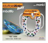 SEDILE WC MORBIDO RIDUTTORE BAMBINI BABY WATER IMBOTTITO CON MANICI