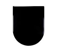 Sedile WC Nero a Forma di D, sedili WC Colorati con Chiusura Ammortizzata, Cerniera Regolabile, sgancio rapido, copriwater Fisso Superiore per Il Coperchio del Bagno a Forma di D