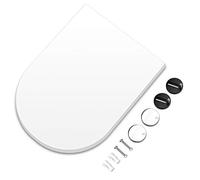 Sedile WC,Omasi sedile wc copriwater tavoletta wc Universale con Chiusura Ammortizzata Soft Close,Copri Wc water, sedile wc ideal standard,copriwater ammortizzato(Forma D),Bianco