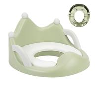 Sedile WC per bambini, antiscivolo, comodo, con manici, impermeabile, con schienale, vasino portatile per imparare a usare il vasino per bambini
