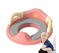 Sedile WC per bambini con manico - Allenatore per vasino antiscivolo | Allenatore rimovibile con imbottito, vestibilità sicura per bambini da 1 a 8 anni, portatile, da campeggio, da viaggio