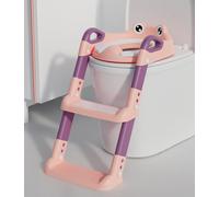 Sedile WC per Bambini con Scala Sedile WC Pieghevole Rosa [EEK: Plastica]
