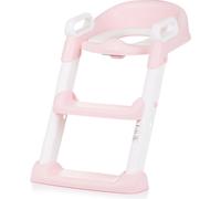 Chipolino sedile per wc Skippy, con gradini, maniglie, pieghevole, poggiapiedi, colori:rosa