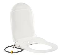 Sedile WC per bidet da 11,5-16,5 cm, per doccia, WC a forma di D, con abbassamento automatico e doccetta per i glutei, non elettrico, doppio ugello autopulente