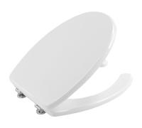 SEDILE WC PER DISABILI cm 41/46 x 38 MDF LACCATO BIANCO Cerniere da 11 a 21 cm.