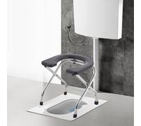 Sedile WC pieghevole per anziani antiscivolo Comodo sgabello da toilette per