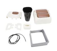 Sedile WC portatile Base stabile Comoda sedia toilette imbottita morbida con maniglie per anziani Marrone