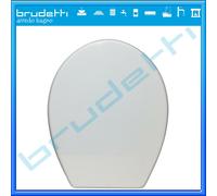 Sedile WC Pozzi Ginori Conchiglia in Legno Bianco con Cerniere Cromate