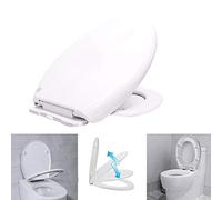 Sedile WC, Premium Copriwater Tavoletta WC con Chiusura Ammortizzata, Facile da Smontare e Pulire Coperchio WC, Coperchio WC ideal standard Universale Tavoletta WC, forma O bianca Coperchio Water