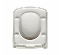 Sedile WC quadrato con chiusura rallentata per una facile pulizia Installazione Top-Fix con cerniere regolabili Bianco Accessorio per il bagno 03b (105)