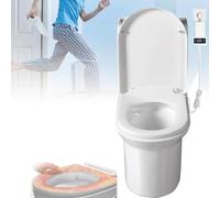 Sedile WC riscaldato, bidet elettrico con temperatura regolabile, chiusura ammortizzata, design a D, riscaldamento uniforme, risparmio energetico
