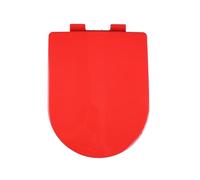 Sedile WC Rosso a Forma di D con Chiusura Ammortizzata e Pulsanti di sgancio rapido, Facile da installare e Pulire, Cerniera Superiore Fissa a Forma di D