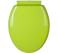 Sedile WC rotondo in polipropilene verde con coperchio, chiusura rallentata, design a sgancio rapido per una facile pulizia sedile a forma di O semplice fissaggio superiore ideale per il bagno
