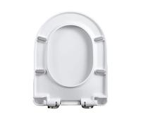 sedile WC, Sedile WC Coperchio a chiusura lenta Copri a forma di D Fissaggio superiore Cerniere regolabili a sgancio rapido Loo