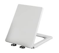 sedile WC, Sedili WC durevoli Copri coperchio a chiusura lenta, cerniere in acciaio inossidabile a doppio fissaggio,~(41~48 * 36.5cm)