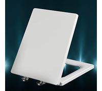 sedile WC, Sedili WC durevoli Copri coperchio a chiusura lenta, cerniere in acciaio inossidabile a doppio fissaggio,~(40~45cm*34.5cm)