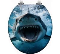 Sedile WC Shark Design per sanitari standard. | Divertente sedile per WC a tema squalo, progettato per adattarsi ai WC standard, che dona un tocco nautico e giocoso al tuo
