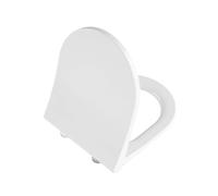 Sedile WC Slim S20 Round in duroplast con chiusura Soft Close e cerniere cromate Bianco