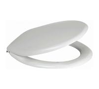 Sedile WC Universale Termoindurente Bianco Cerniere Acciaio Inox Sgancio Rapido