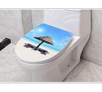 Sedile WC v/u/o Forma compatibile morbido vicino al sedile del water, cerniera regolabile, sgancio rapido, coperchio del water montato in alto