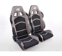 Sedili sportivi FK set di seggiolini auto in tessuto Cyberstar nero grigio - Sed