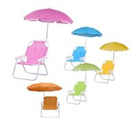 Sediolina Mare Bambini con Ombrello Parasole Integrato Spiaggina Pieghevole Leggera in Metallo per Spiaggia e Giardino mare Poltroncina con ombrellone piccolo Bimbi (Verde)