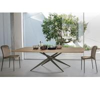 Sedit Tavolo fisso Tiffany con struttura in metallo e piano a scelta