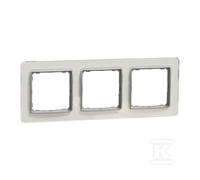 SEDNA ELEMENTS SDD360803 Placca 3 posti effetto vetro bianco