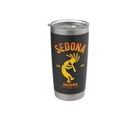 Sedona Arizona Dancing Kokopelli Souvenir Design invecchiato Bicchiere termico in acciaio inox doppia parete