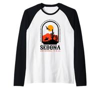 Sedona Arizona Stati Uniti Scenic Desert Mountains Design Maglia con Maniche Raglan