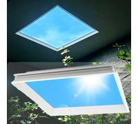 Sedtonmu Lampada da Soffitto Intelligente Cielo Blu, Lucernario Artificiale Pannello LED, Simula Luce Naturale Diurna, Luminosità Regolabile per Soggiorno Ufficio Studio,620 * 620 * 80