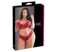 Seducente Cavallo Aperto: Reggiseno Senza Cerniera, Completamente IN Pizzo Rosso