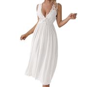 Seducente negligé in pizzo con rete in chiffon da donna, combinazione di lingerie trasparente, tessuto a rete elastico, biancheria intima femminile dal design delicato, ideale per notti romantiche e