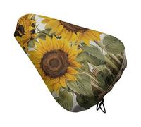 Seducente Sunflowers - Coprisedile estivo per bicicletta, imbottito, extra largo, per donne e uomini, comodo, impermeabile, con coulisse, adatto per strada, montagna, esercizio fisico