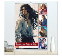 Seductive Anime Men (High Quality Premium Wall Calendar 2026 DIN A2 portrait),CALVENDO 12 Month Wall Calendar: Anime aesthetics meet spiritual masculine strength