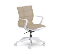 Sedus Se:Joy - Sedia girevole in maglia, 86 x 78 x 99 cm, colore: Sabbia/Bianco