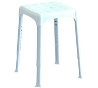 SEDUTA ANTISCIVOLO SGABELLO BIANCO DA BAGNO HL.CM.39-54 EH-STA-PP-BX