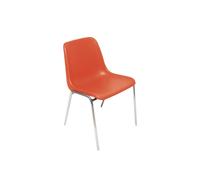Seduta attesa Esse ESC - senza braccioli - PPL/acciaio - rosso - Unisit
