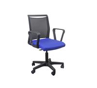 Unisit Sedia su ruote con schienale in rete Light Smart, colore rivestimento blu. Modello LLE/BRN/EB - blu LLE/BRN/EB