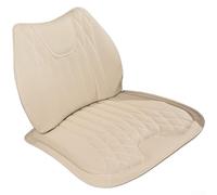Seduta in memory foam con supporto lombare e schienale per guida ergonomica, traspirante e ventilato, tappetino antiscivolo per lungo tempo (bianco sporco)