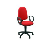 Sedia Operativa Jusb ROSSO con braccioli UNISIT. Sedia operativa girevole con