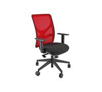 Sedia operativa girevole Unisit Pentagon Y10 PENA schienale in rete rosso - riv.