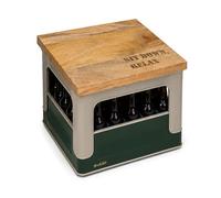 Seduta per cassetta di birra, in legno di mango, 41 x 30 cm, inserto per | BURI Seduta per casse di birra in legno massiccio come cuscino rustico per casse di bevande, resistente e decorativo per